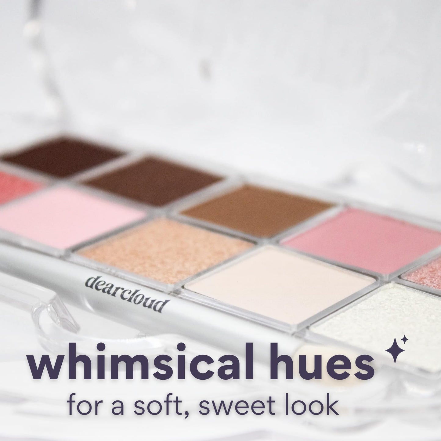 dearcloud Sky Shadow Strawberry Garden Eye Shadow Palette – 10 Ultra-Fine Pigments + Dual-Ended Brush