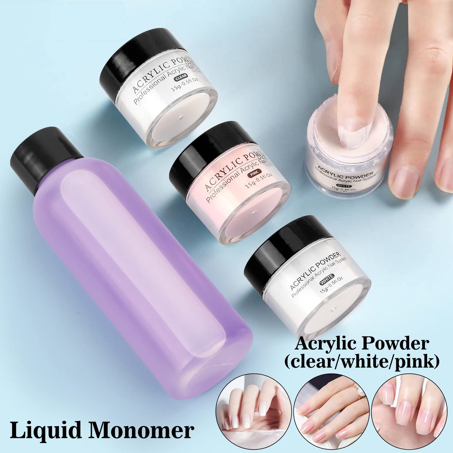 Deciniee Practice Hand for Acrylic Nails Kit - All-in-One Nail Training Set