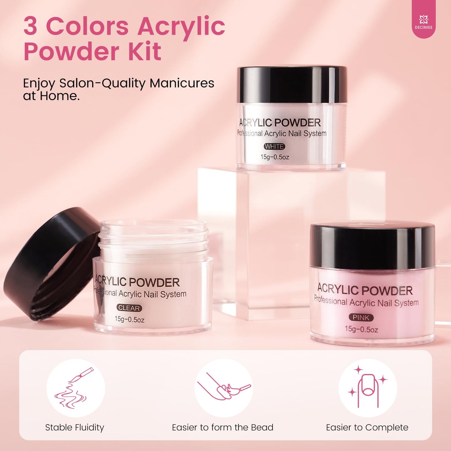 Deciniee Practice Hand for Acrylic Nails Kit — Silicone Nail Training Hand for Beginners