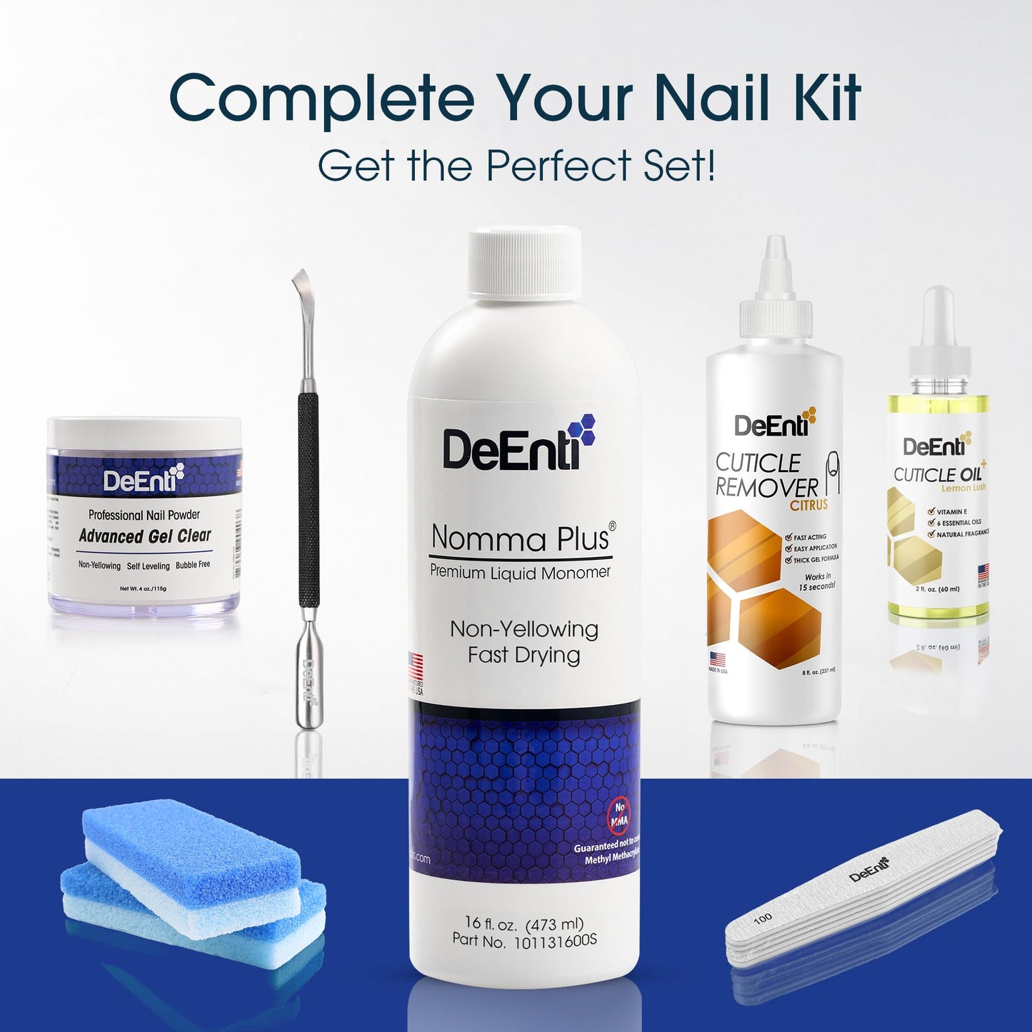 DeEnti Nomma Plus – Professional Liquid Monomer for Acrylic Nails (EMA), 16oz
