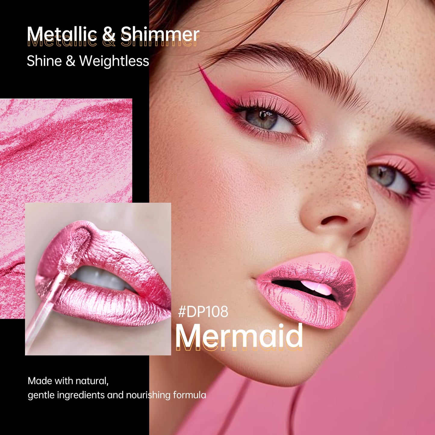 Depuplum 3pc Metallic Lipsticks Set – DP104/107/108 | Long-Lasting Shine & Hydration