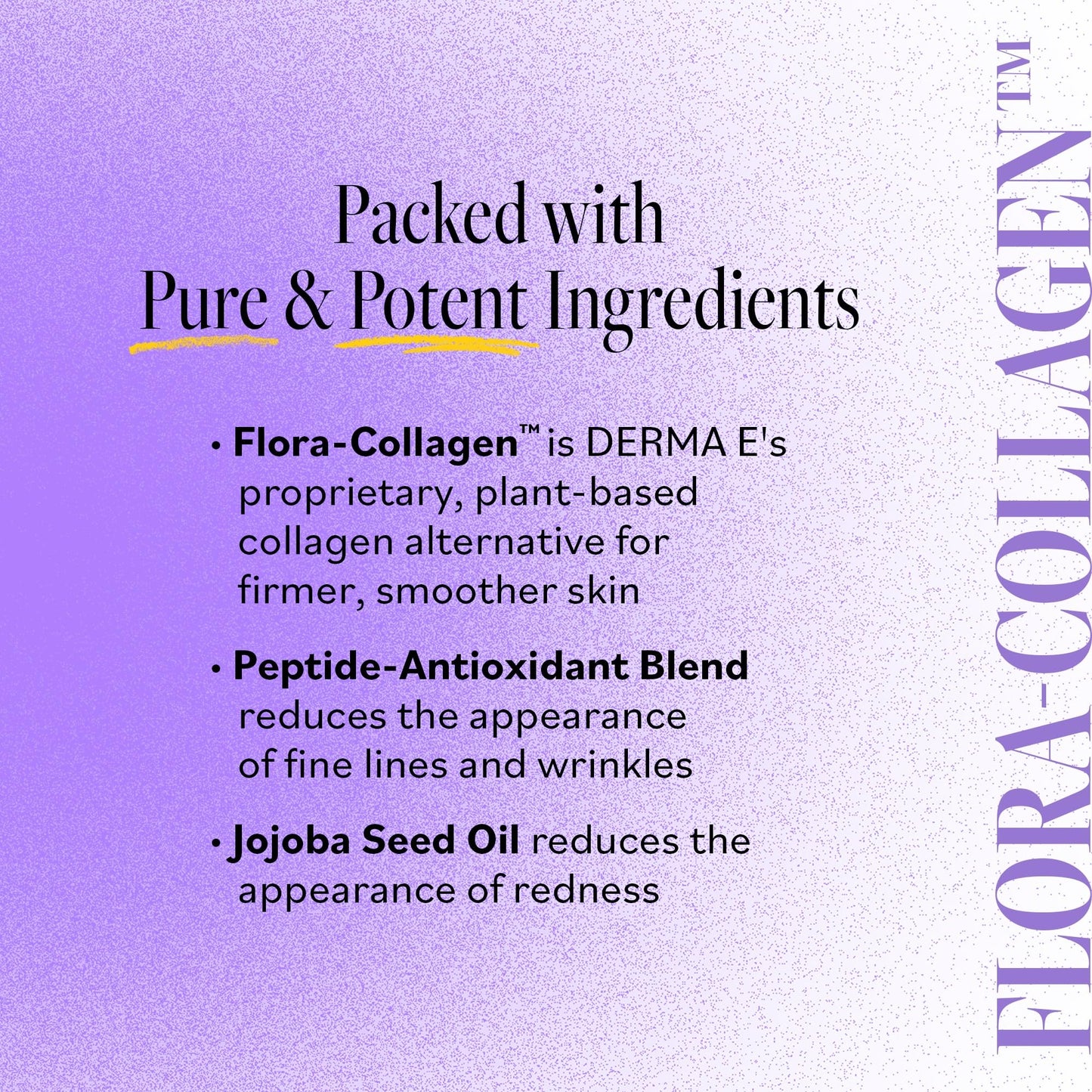 DERMA-E Advanced Peptides & Vegan Flora-Collagen Moisturizer – Hydrating Night Cream for Lines & Redness, 2 oz