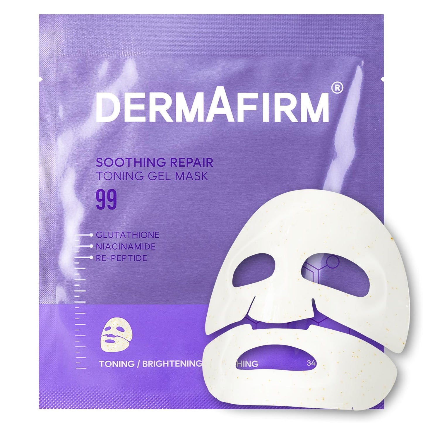 Dermafirm Soothing Repair Toning Gel Mask R4 – Brightening & Anti-Wrinkle Overnight Hydrogel Mask
