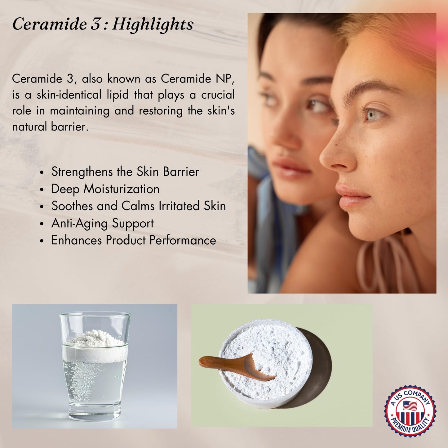 Dermaskin Labs Ceramide 3 Powder – Cosmetic Grade Ceramides for Skin and Hair Formulations