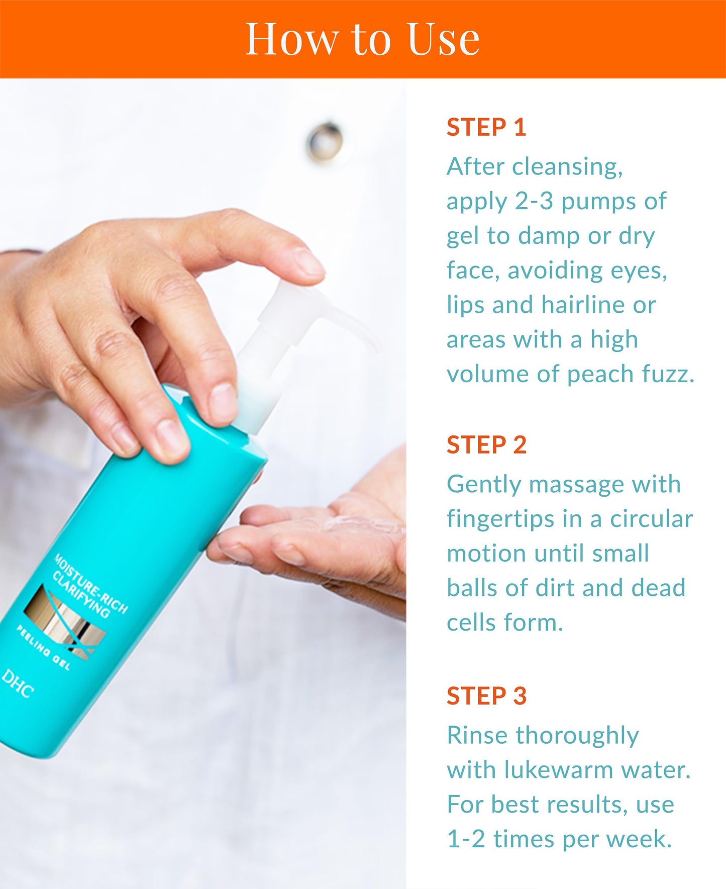 DHC Moisture-Rich Clarifying Peeling Gel – Hydrating Exfoliator for All Skin Types | 4.9 oz