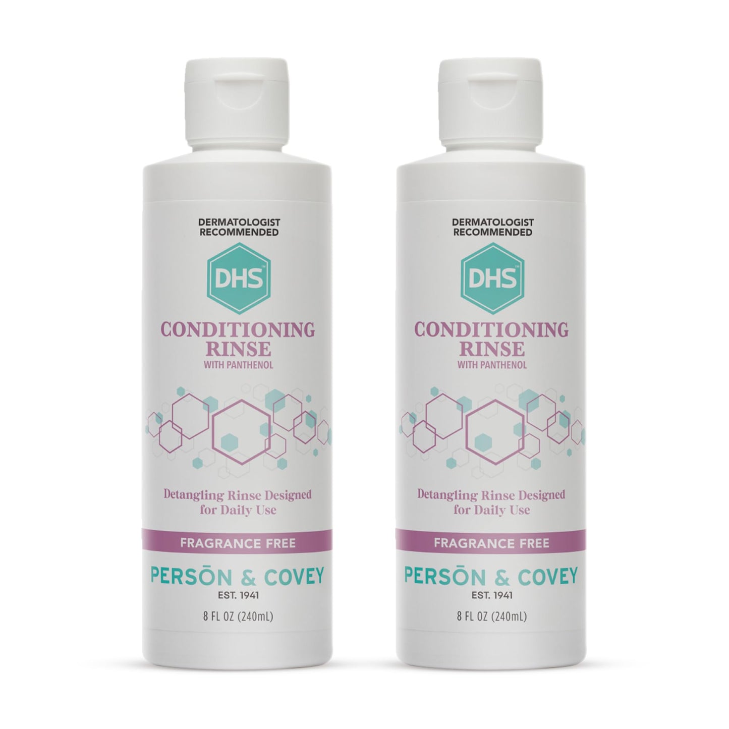 DHS Conditioning Rinse Moisturizing Conditioner – Hydrating Detangler for Dry, Damaged, or Oily Hair (2 x 8 oz)