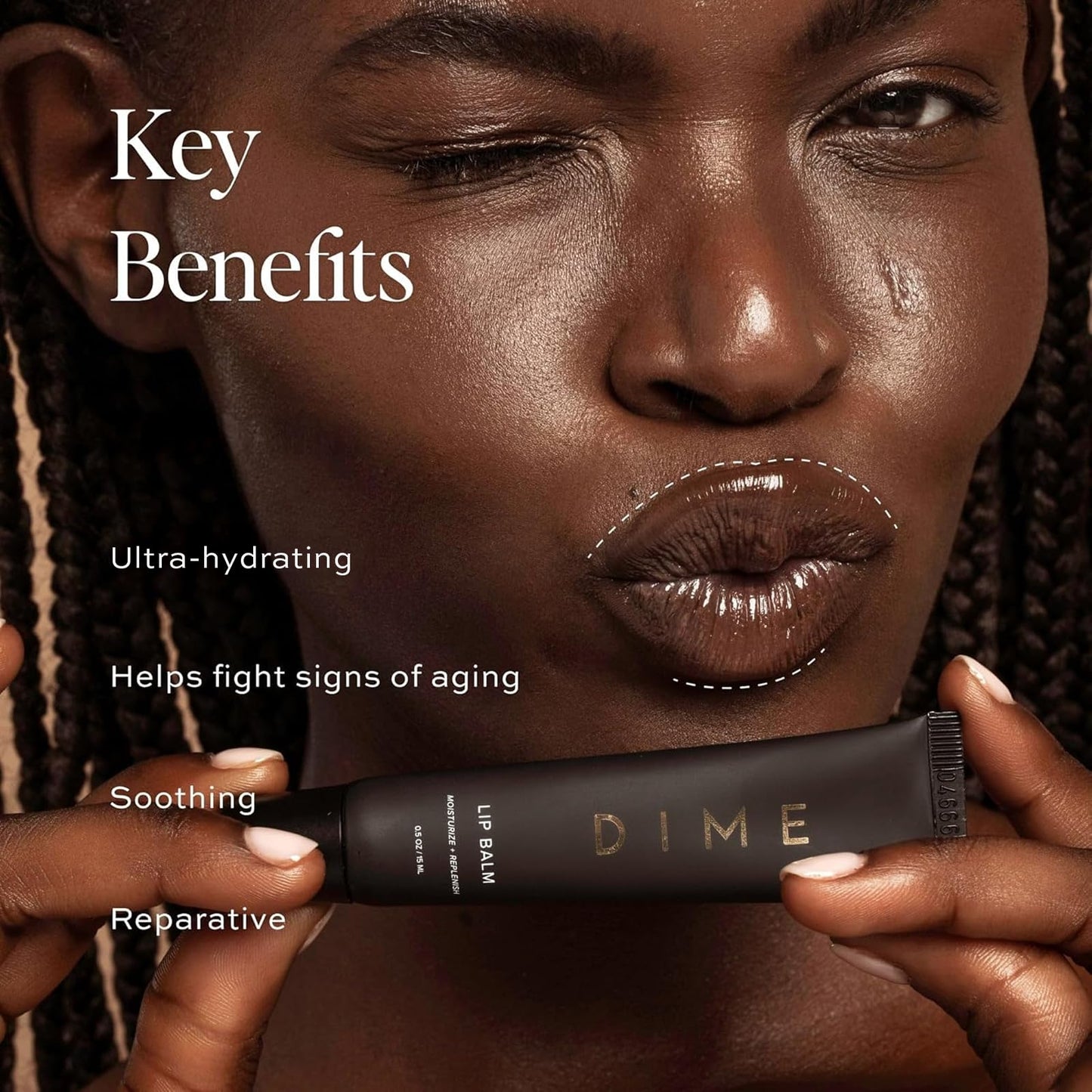 DIME Beauty Lip Balm – Hydrating Lip Care, Vegan & Cruelty-Free, 0.5 oz / 15 ml