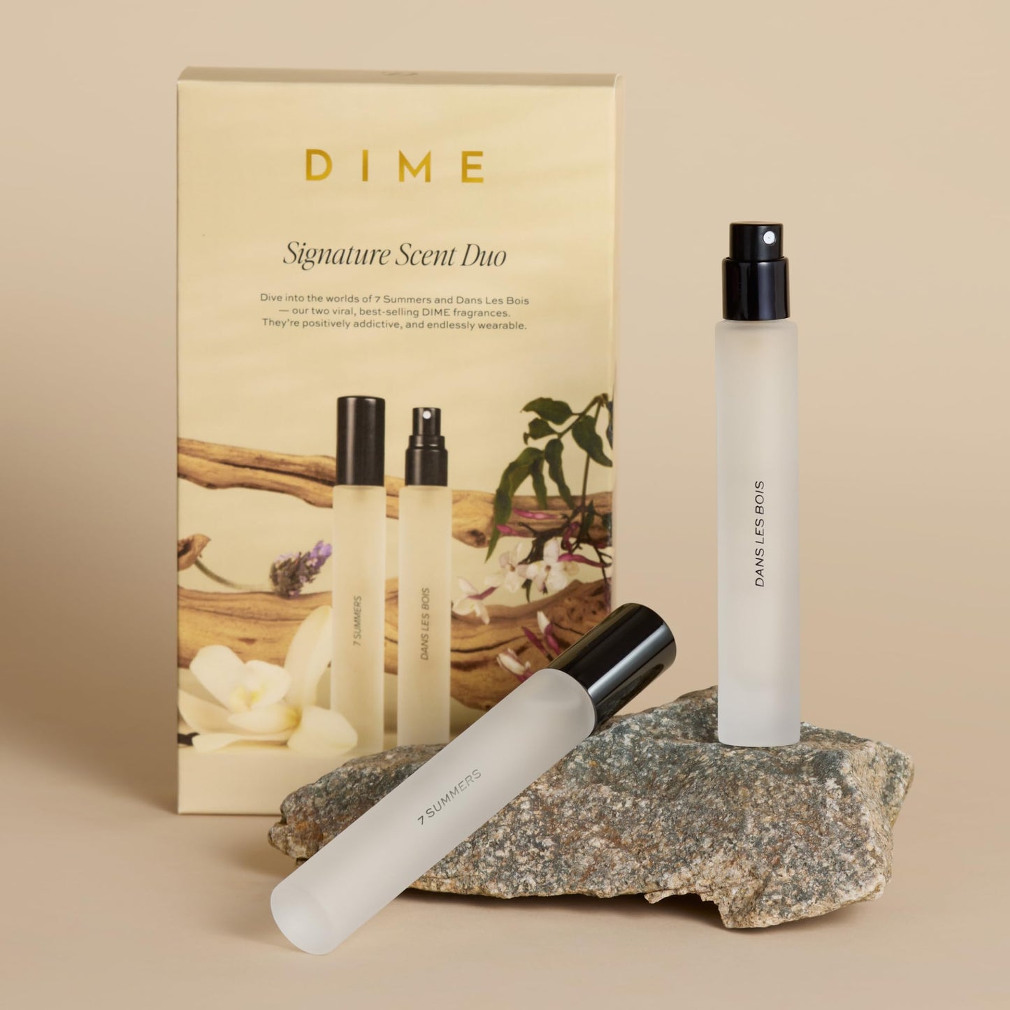 DIME Beauty Signature Fragrance Duo Set – 7 Summers & Dans Les Bois (10 ml each) | Travel Size