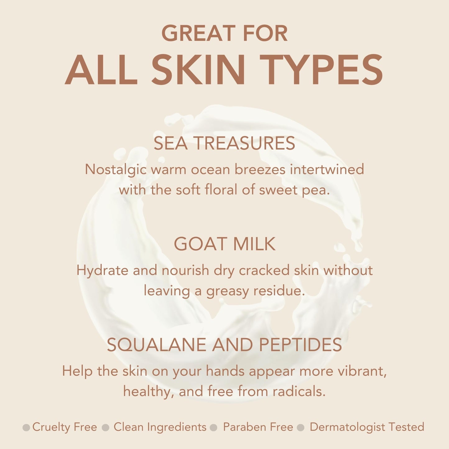 Dionis Sea Treasures Hand Cream 2oz – Goat Milk, Peptides & Squalane