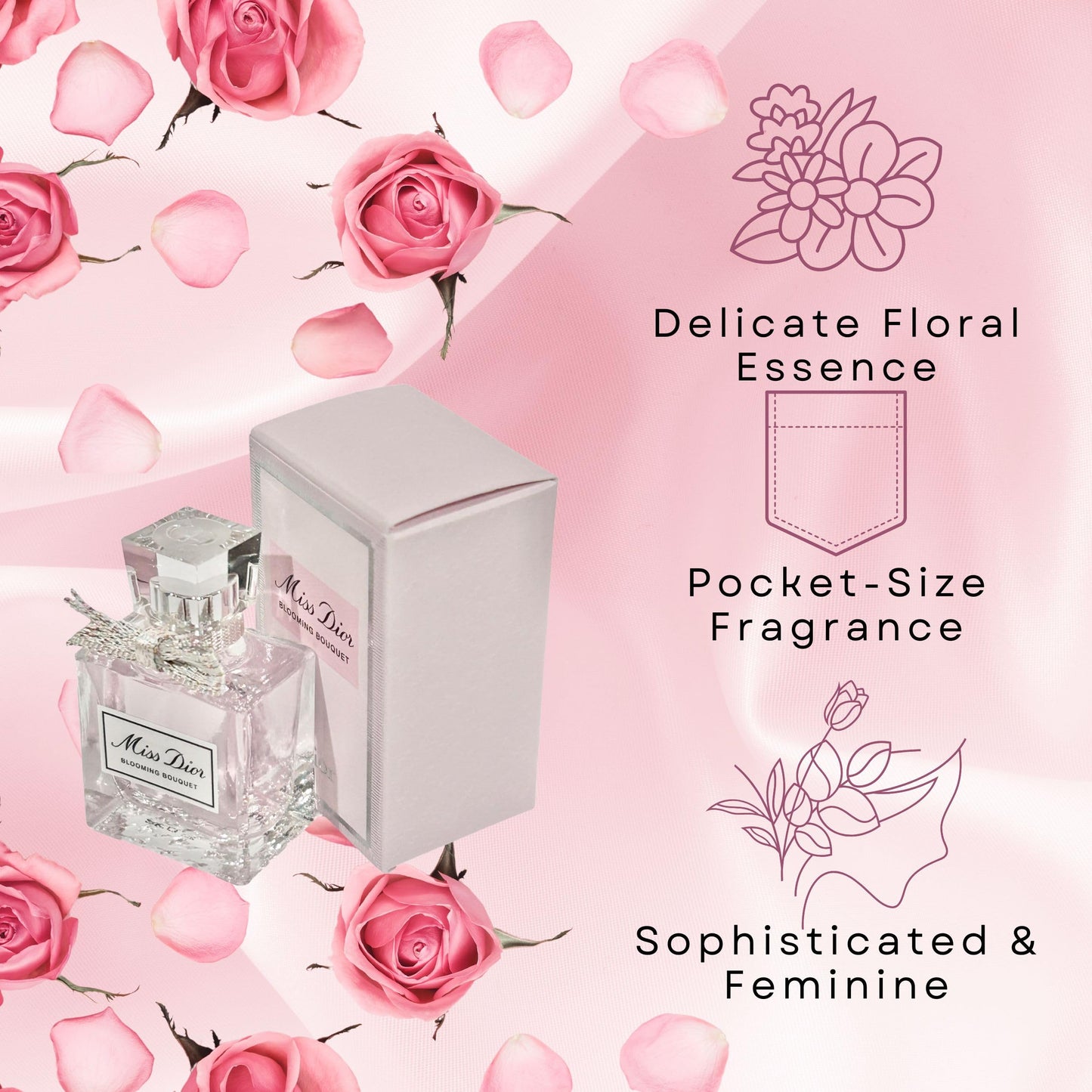 Dior Miss Dior Blooming Bouquet Splash 0.17 oz – Mini Eau de Toilette for Women