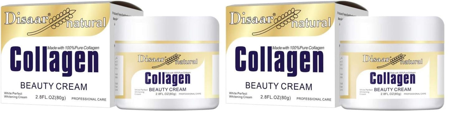 DISAAR Beauty Collagen Cream – 2 x 80g for Hydration, Firmness & Even Tone