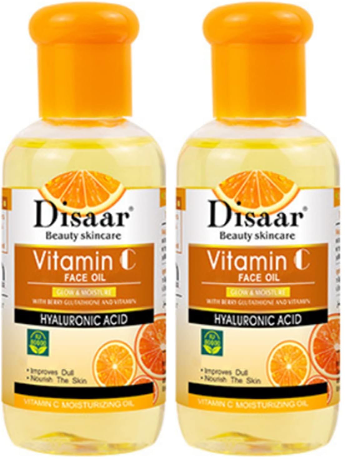 DISAAR Beauty Vitamin C Face Oil with Hyaluronic Acid – 2x75ml Pack