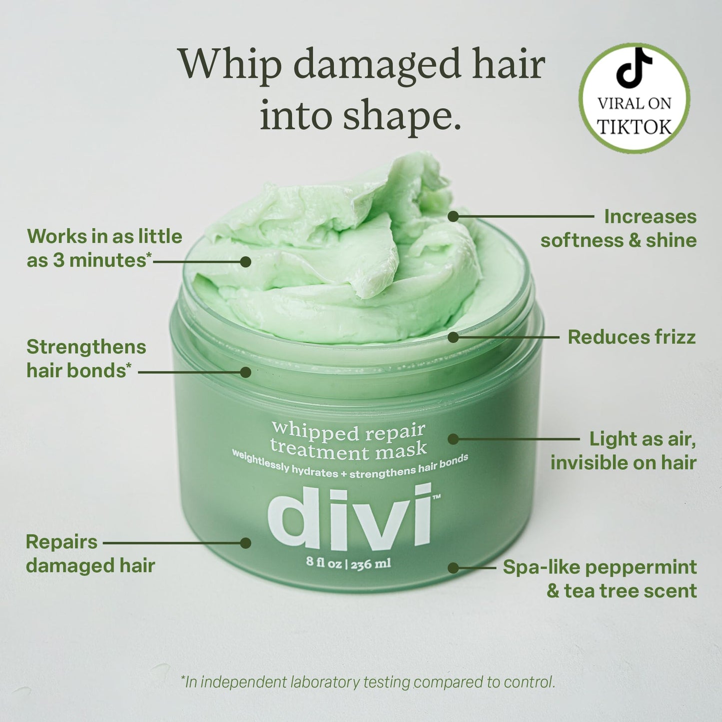 Divi Whipped Repair Hair Mask – Deep Conditioning for Dry, Damaged & Color-Treated Hair (8 oz)