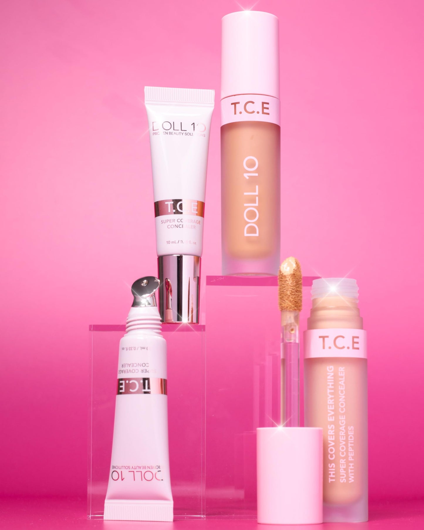 DOLL 10 NO. T.C.E This Covers Everything Super Coverage Concealer with Peptides – Light/Medium 0.33 oz