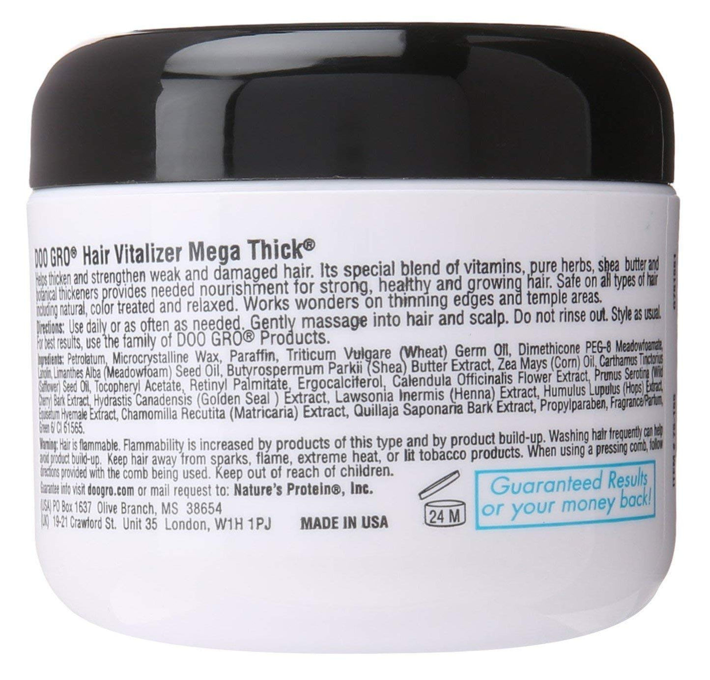 DOO GRO Medicated Hair Vitalizer Mega Thick Anti-Thinning Formula – 4 oz (Pack of 4)