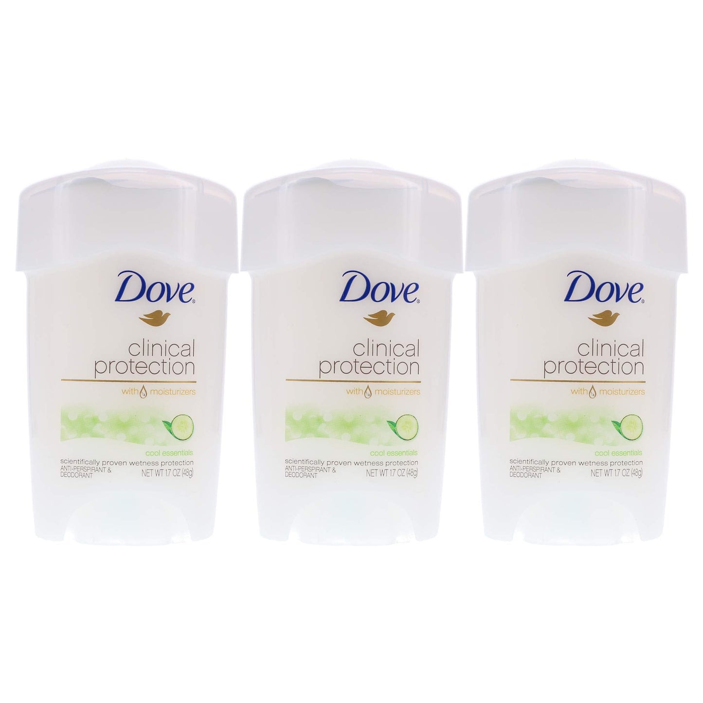 Dove Clinical Protection Cool Essentials Anti-Perspirant Deodorant – 3 Pack
