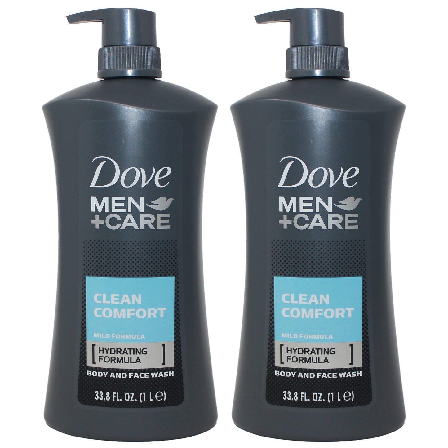 Dove Men Body Wash Clean Comfort 1L Pack of 2 | Hydrating Ultra-Light Cleanse for Men