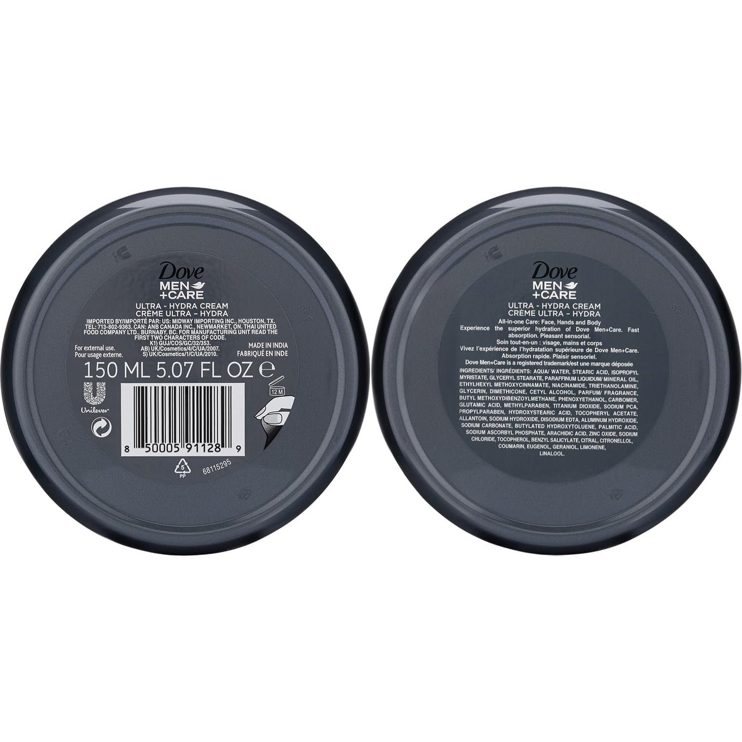 Dove Men+Care Ultra Hydra Cream – 3-in-1 Moisturizer for Men, All Skin Types, Pack of 12
