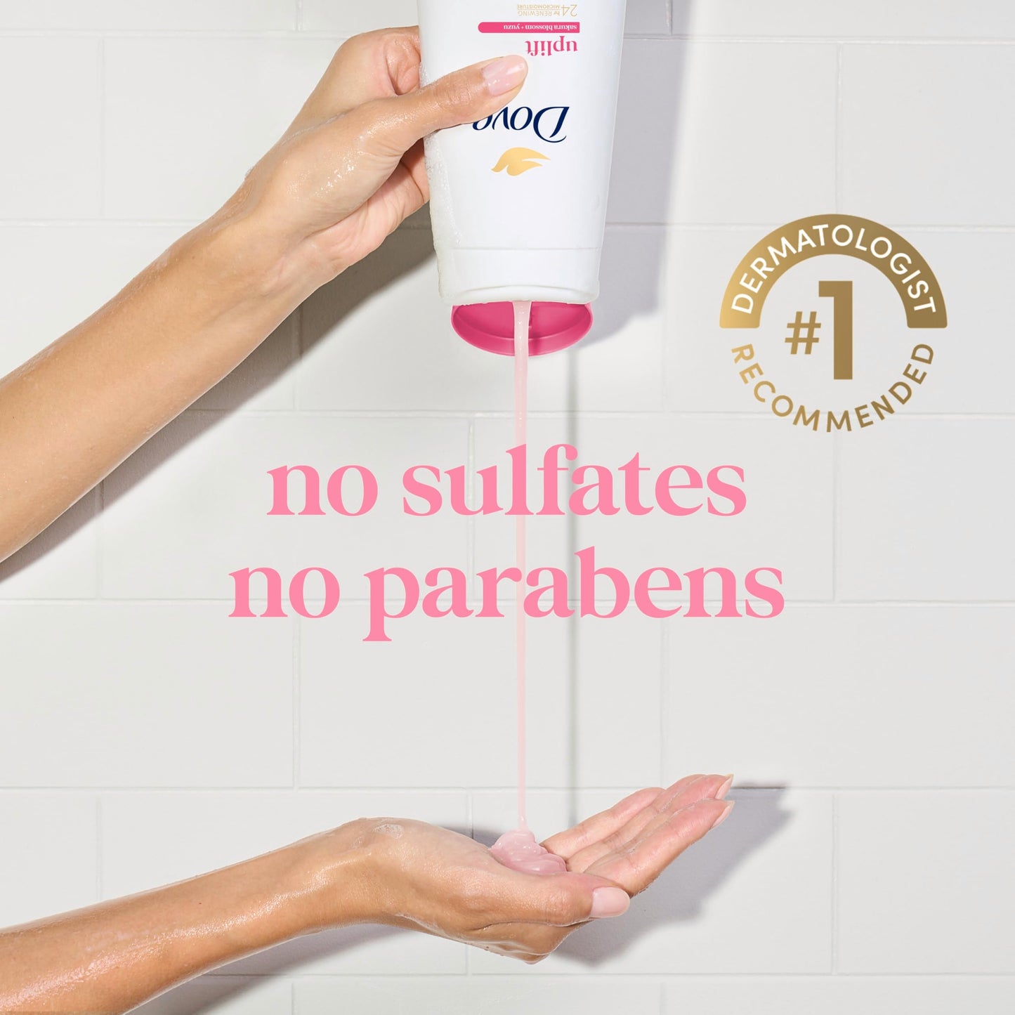 Dove Uplifting Sakura Blossom & Yuzu Body Wash — 4 Count, Sulfate & Paraben Free, 24HR Hydration