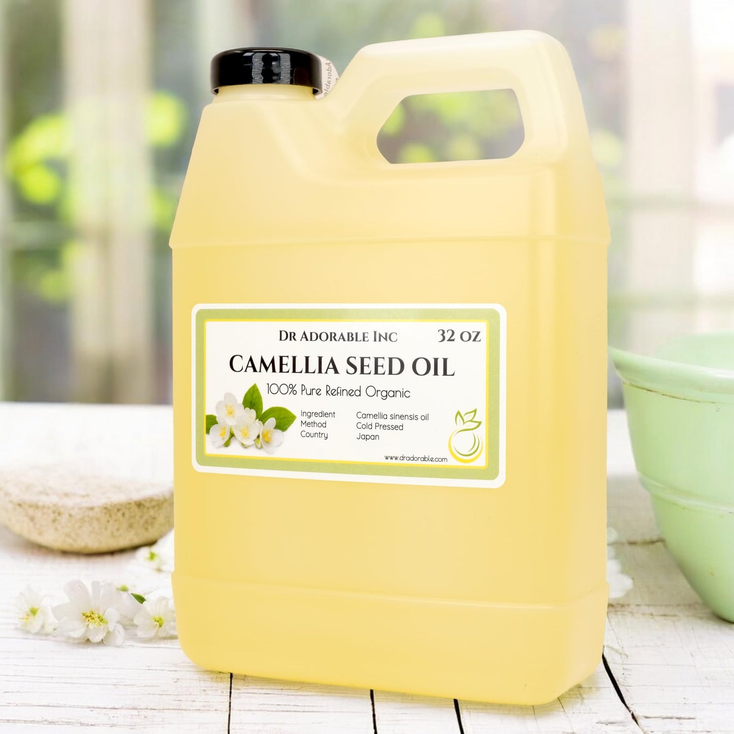 Dr Adorable Camellia Seed Oil - 32 oz, 100% Pure, Cold Pressed, Organic