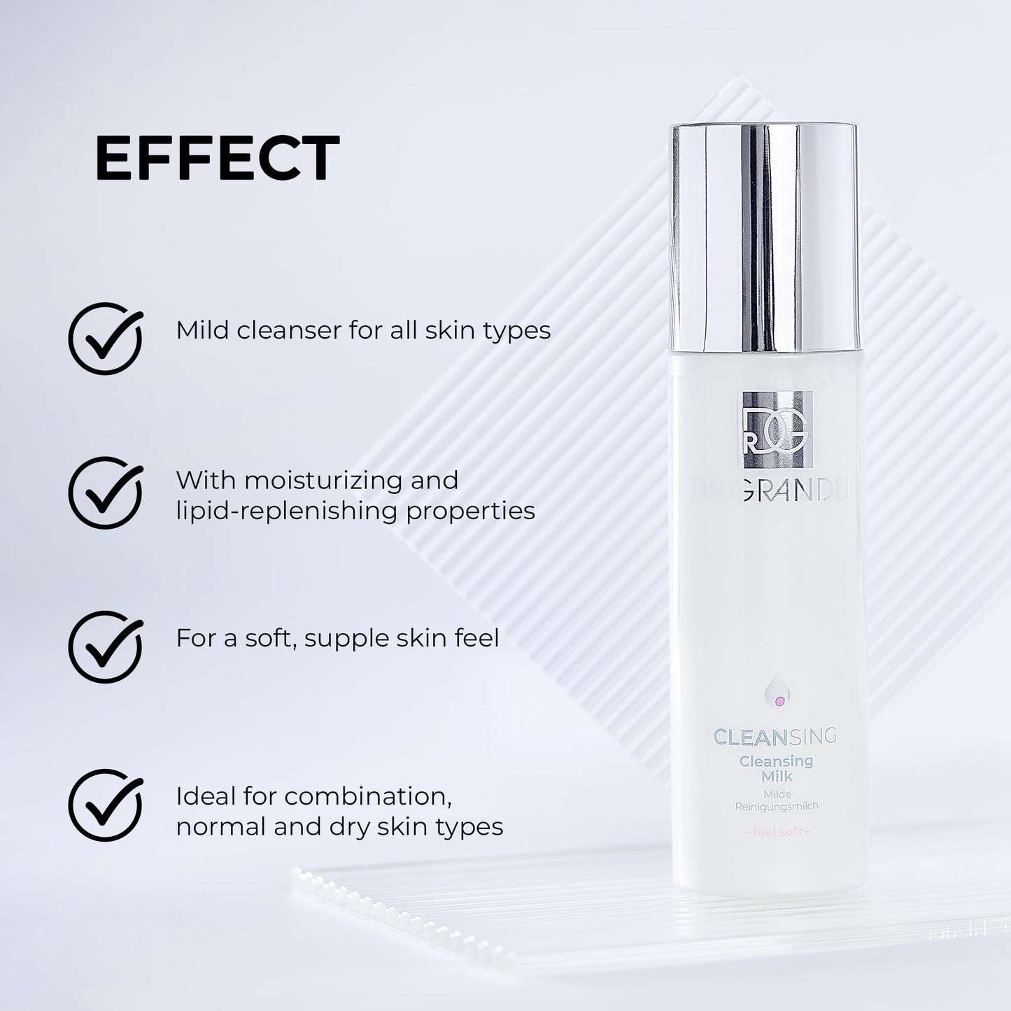 Dr. Grandel Cleansing Milk I – Mild Cleanser for All Skin Types (Face, Neck & Décolleté)