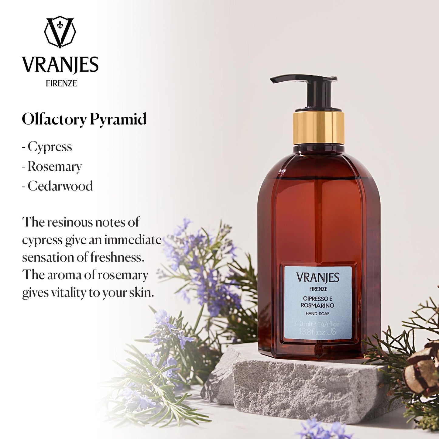 Dr. Vranjes Cypress & Rosemary Hand Soap 410 ml | Moisturizing Liquid Wash