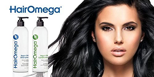DrFormulas HairOmega DHT Blocker Shampoo + Conditioner – Sulfate Free Set with Moroccan Argan, Jojoba & Avocado Oils