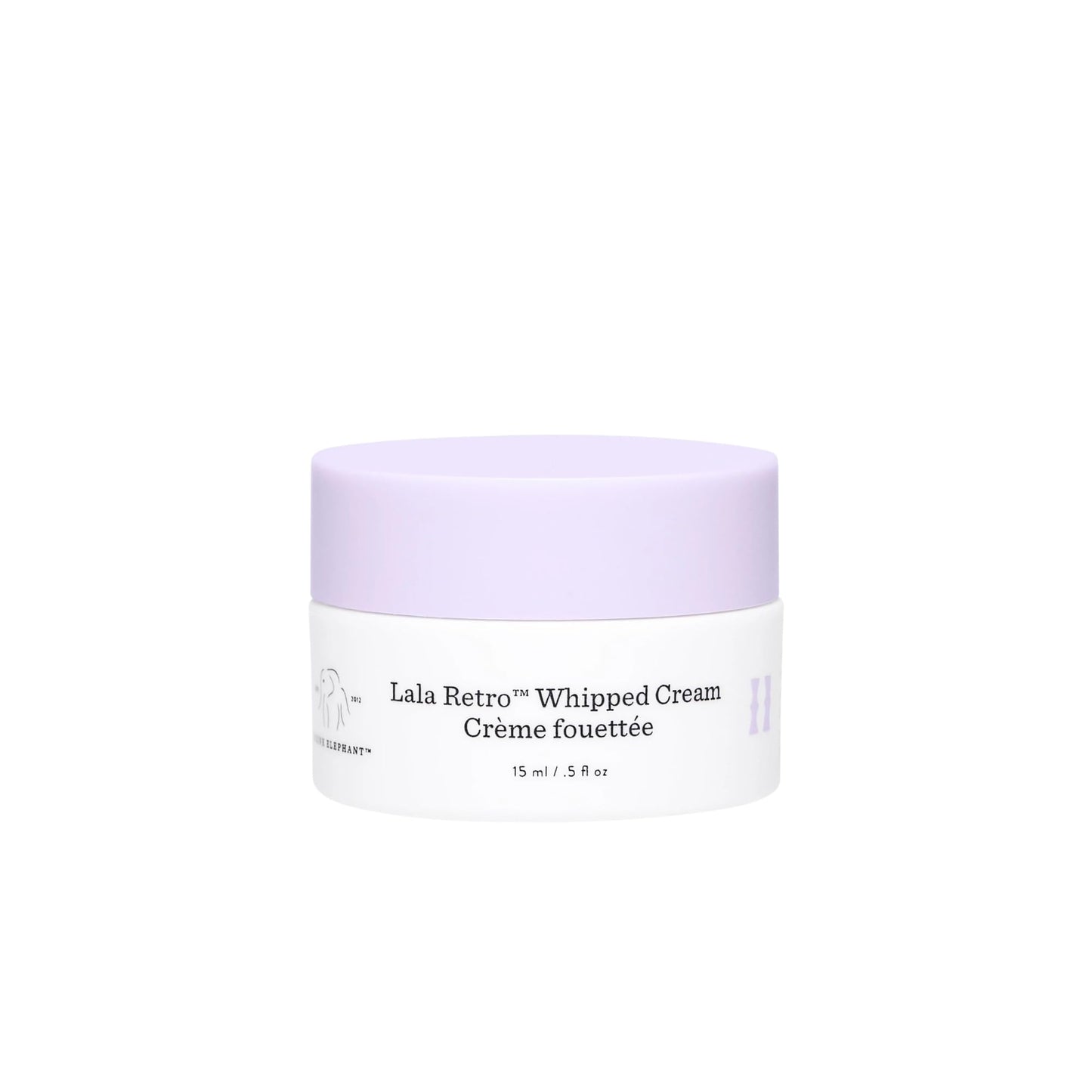 Drunk Elephant Lala Retro Whipped Cream – Ceramide Moisturizer, Clean Clinical Skincare, 15 ml