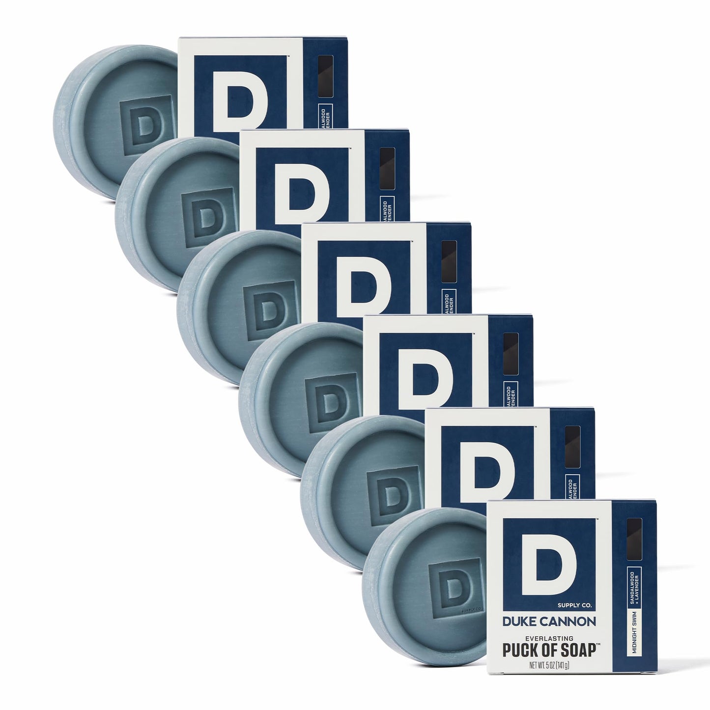 Duke Cannon Supply Co. Bar Soap Puck – Midnight Swim, 6-Pack, 5 oz