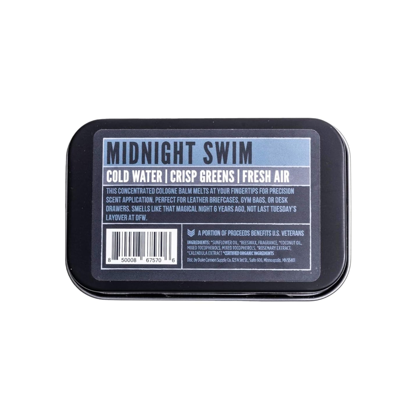 Duke Cannon Solid Cologne Bourbon & Midnight Swim — Portable 1.5 oz Cologne Balm Duo (2-Pack)