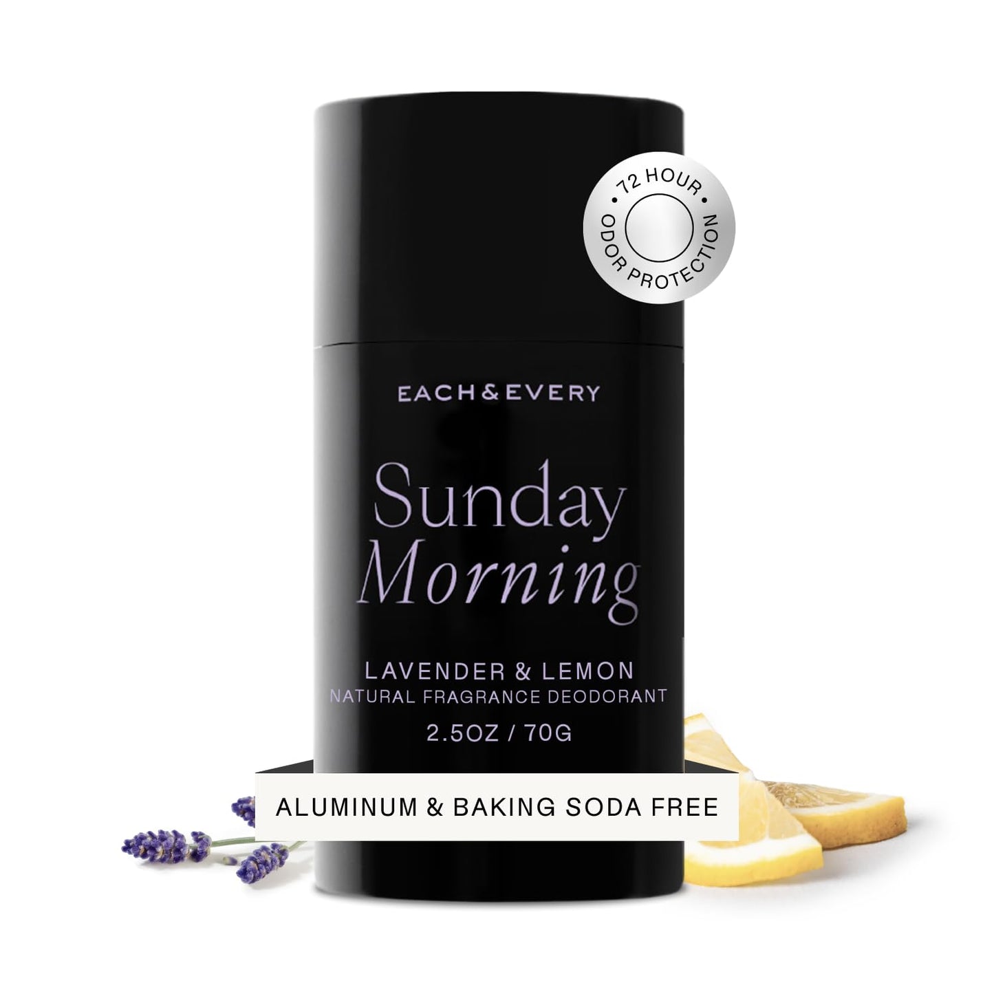 Each & Every Aluminum-Free Deodorant for Women & Men – Lavender & Lemon | EWG Verified