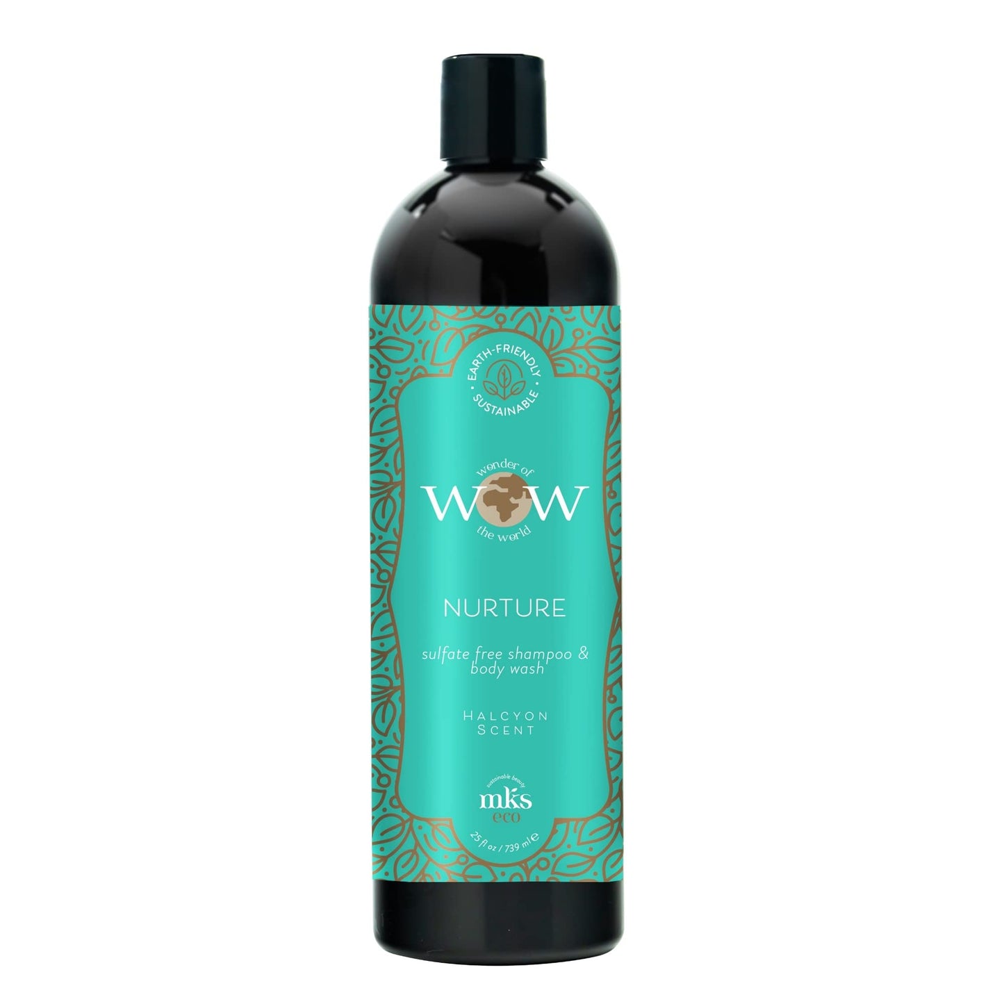 Earthly Body MKS eco WOW Nurture Halcyon Sulfate-Free Shampoo & Body Wash – 25 oz | Vegan & Cruelty-Free