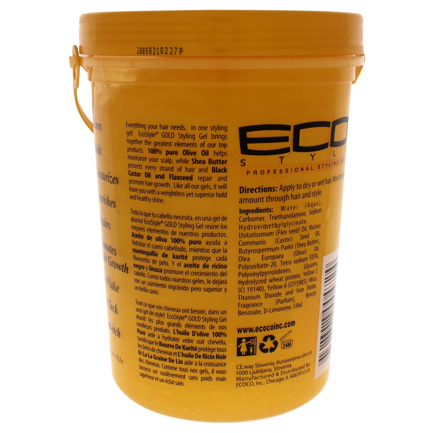 Eco Style Ecoco Gel – Olive Oil, Shea Butter & Black Castor Oil | Unisex 80 oz