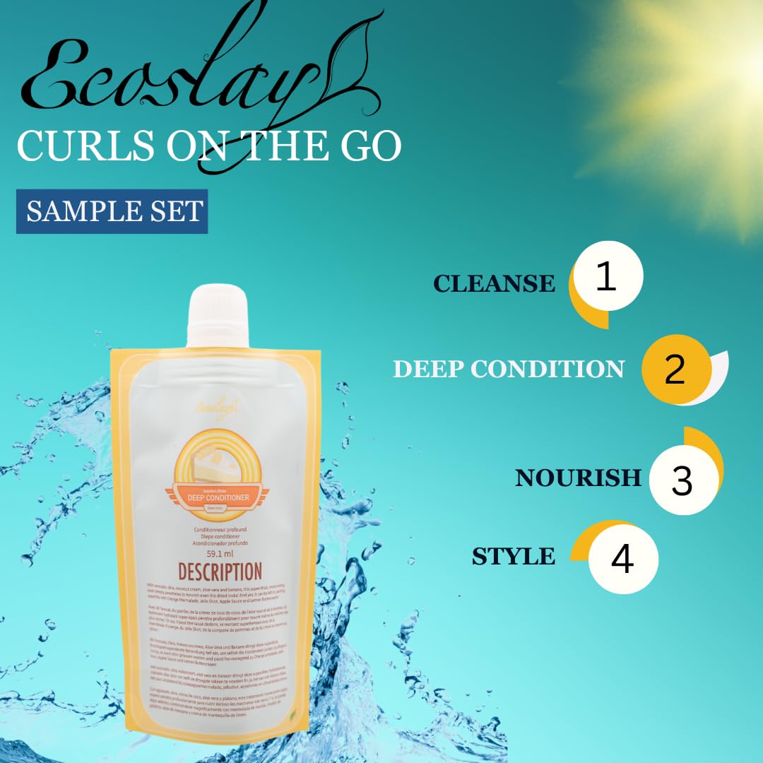 Ecoslay Curls-on-the-go Sample Set | TSA-Approved Curly Hair Essentials