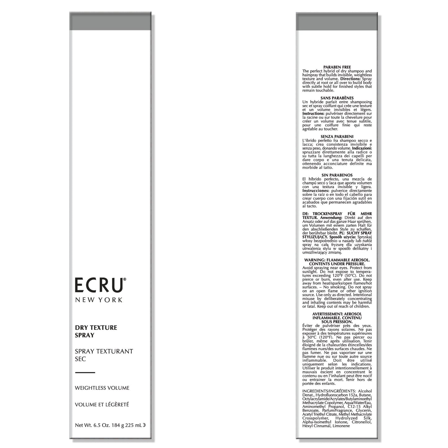 ECRU New York Dry Texture Spray | Texturizing & Dry Shampoo for Volume & Body - 6.5oz