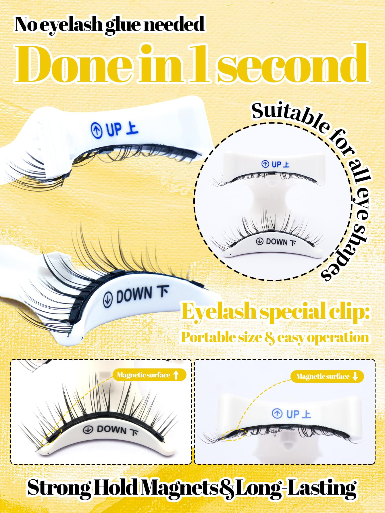Elara Craft Magnetic Eyelashes with Applicator – Reusable, Glue-Free & Lightweight