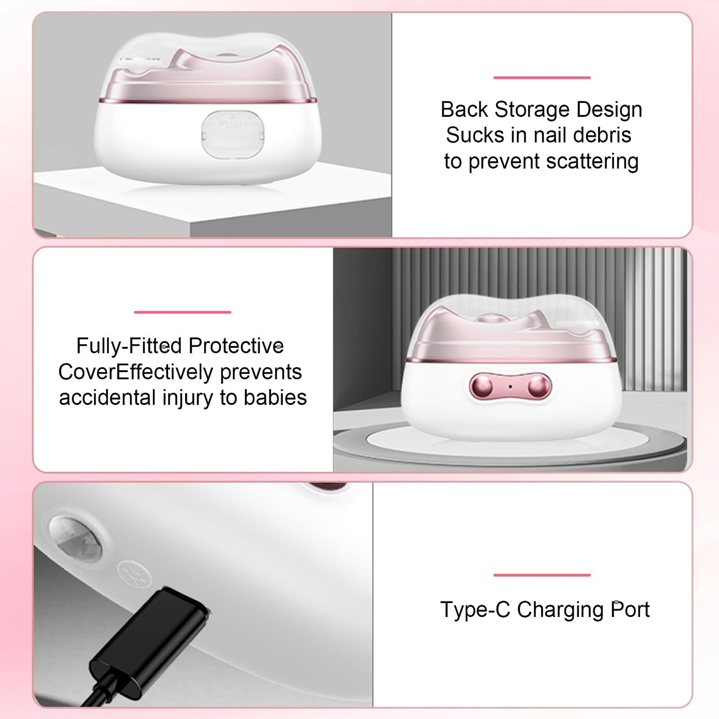 2026 Electric Nail Clipper 4-in-1: Automatic Trimmer with LED Light & UV Curing