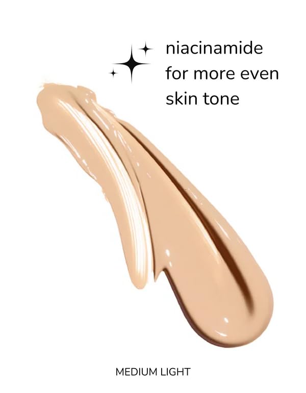 Emani HydraWear Brightening Foundation – Buildable Coverage, Hydration, Silicone-Free, Vegan & Cruelty-Free – Golden Amber