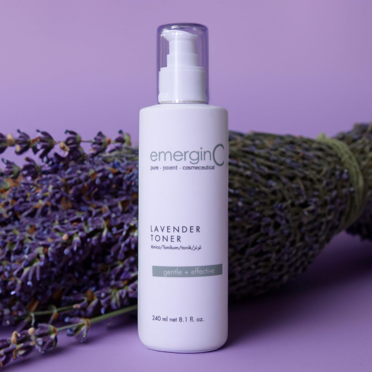 emerginC Soothing Lavender Toner | Gentle, Alcohol-Free Toner for Sensitive Skin (8.1 oz / 240 ml)