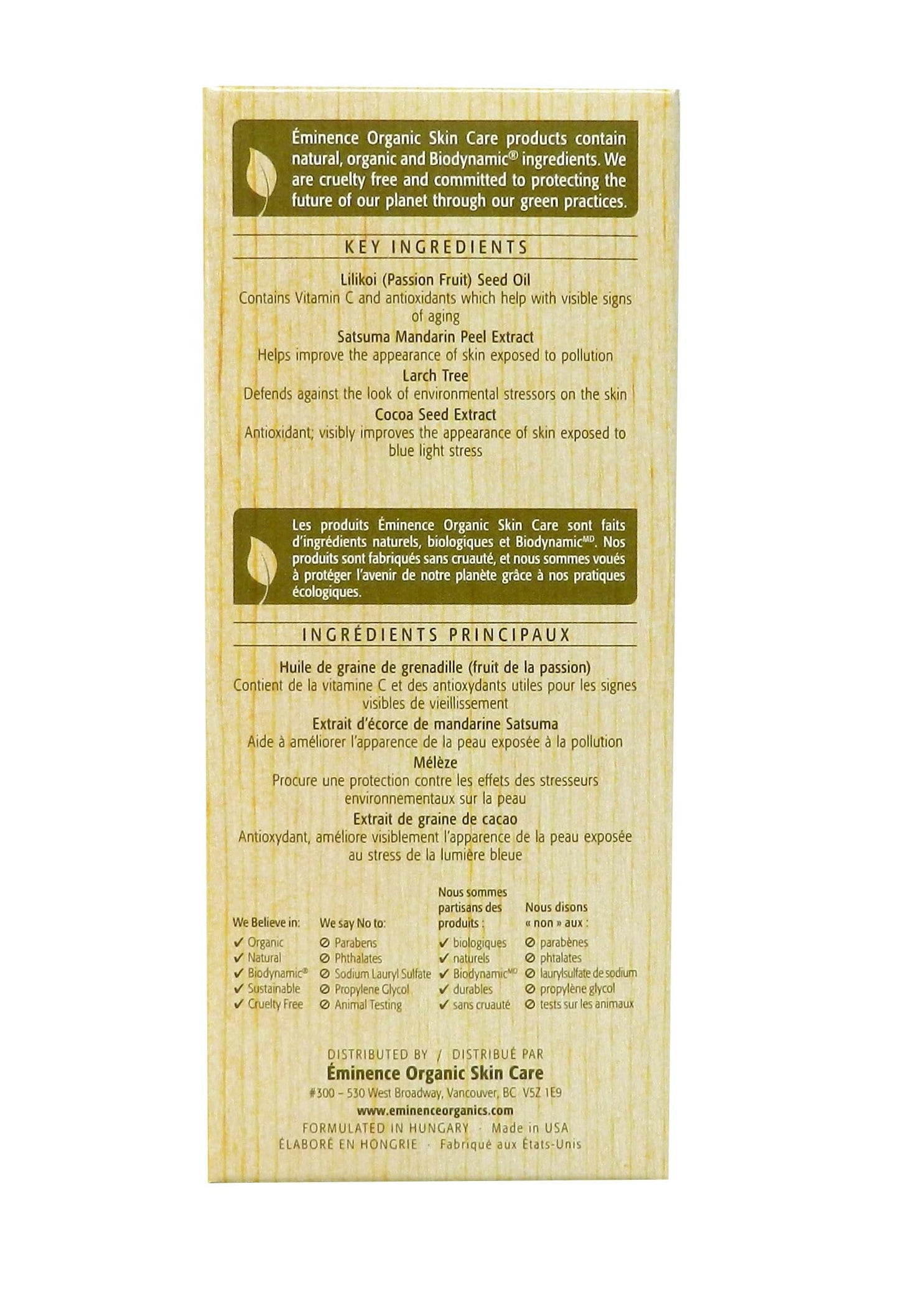 Eminence Lilikoi Daily Defense Moisturizer SPF 40 - Vanilla (2 oz)