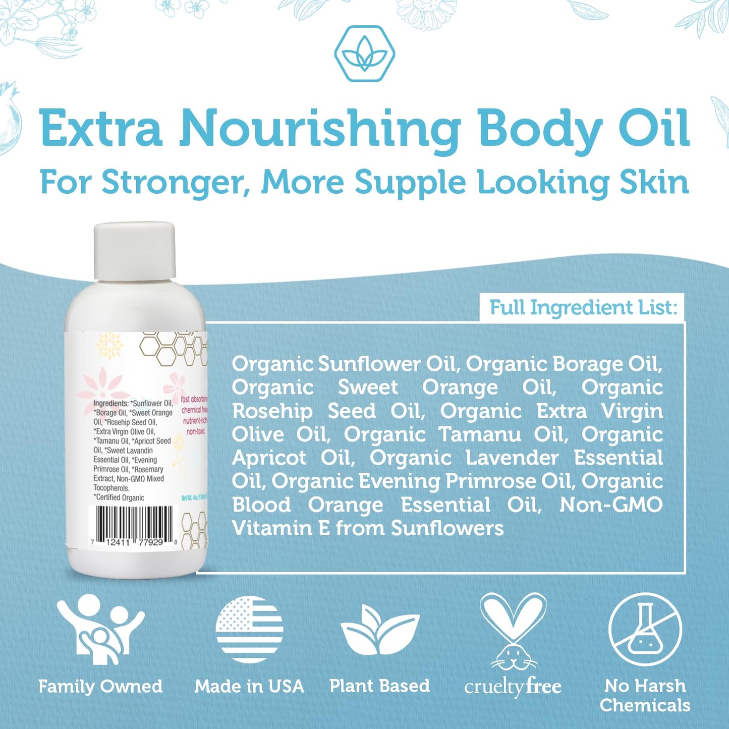 Era Organics Organic Stretch Mark Oil for Pregnancy – Extra Moisturizing Belly Oil & Pregnancy Must Haves