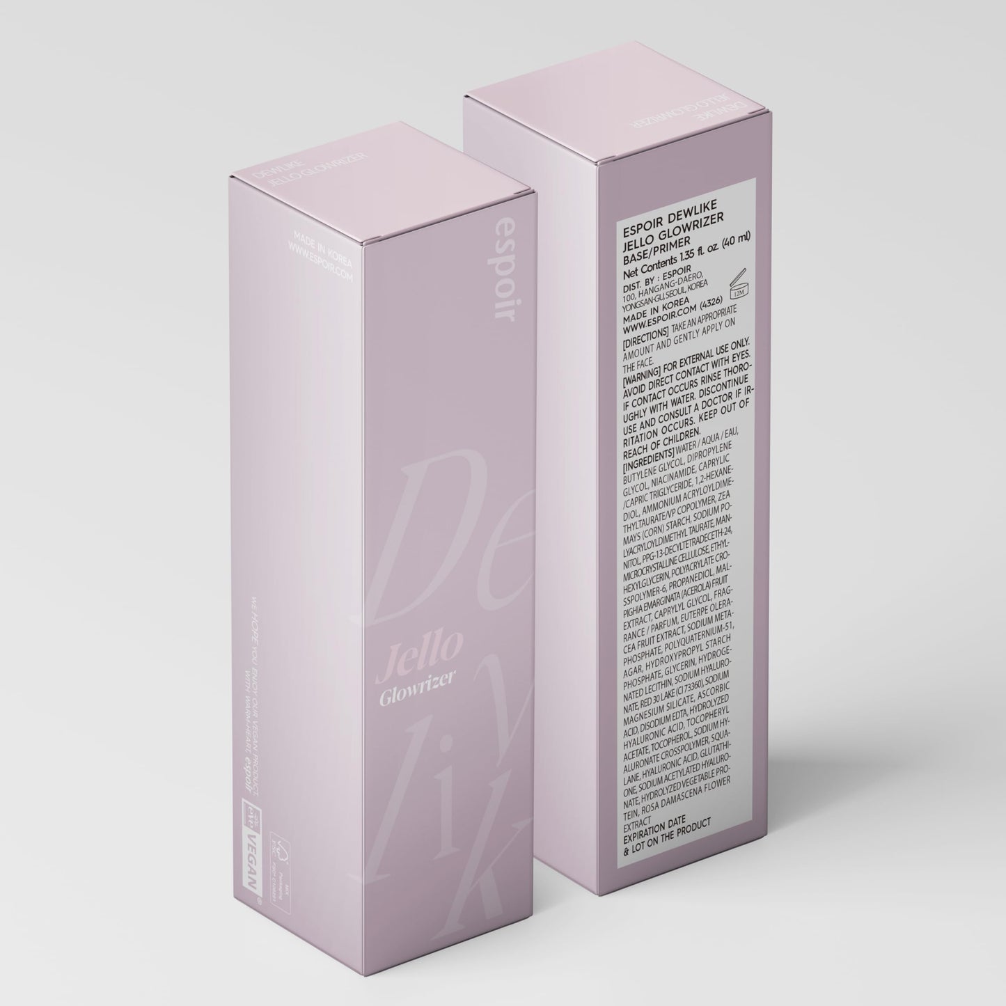 Espoir Glowrizer Face Primer — Hydrating Makeup Base with Hyaluronic Acid & Niacinamide