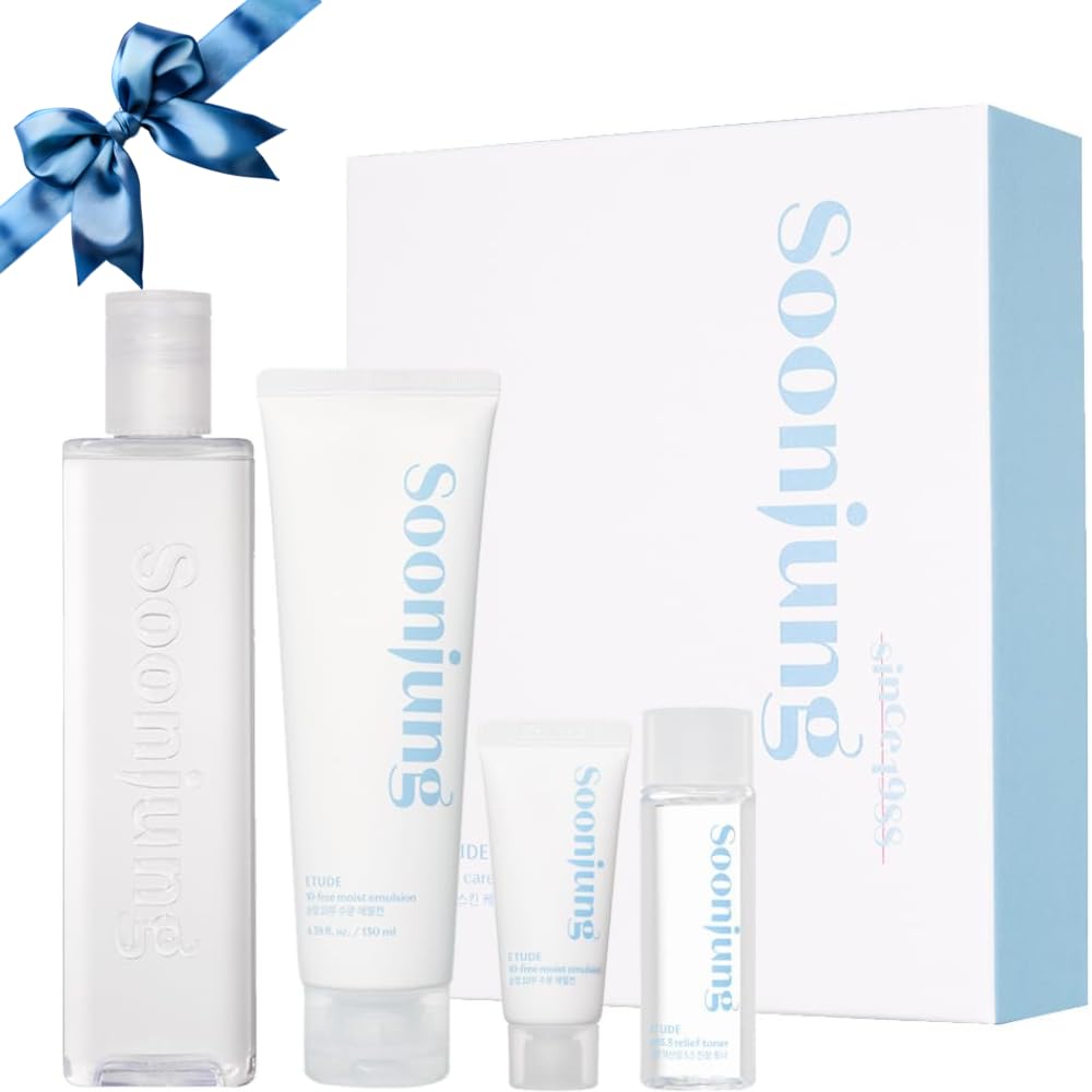 ETUDE SoonJung Skincare Set – pH 5.5 Toner + 10-Free Moist Emulsion for Sensitive Skin