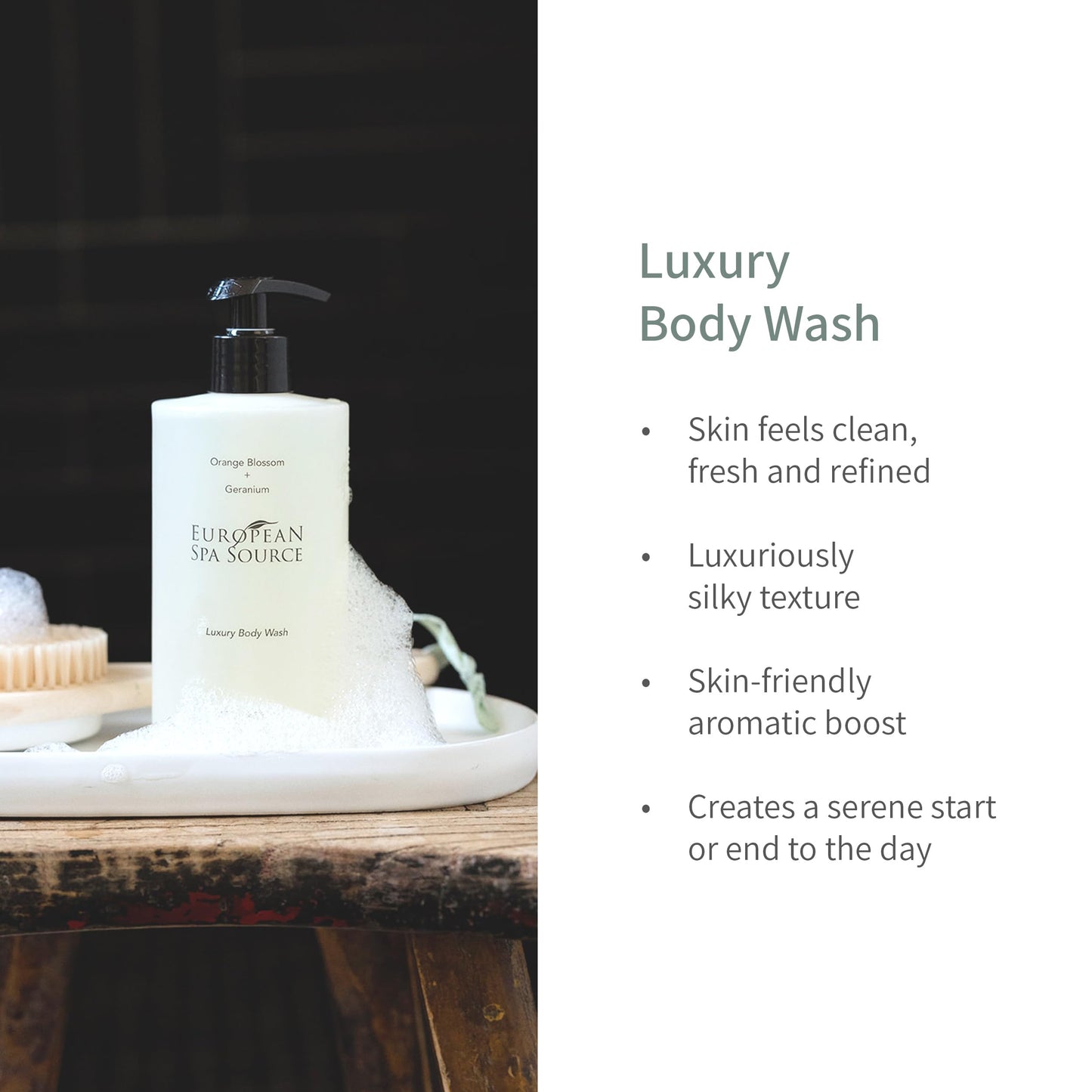 European Spa Source Luxury Body Wash – Orange Blossom & Geranium, 22 fl oz