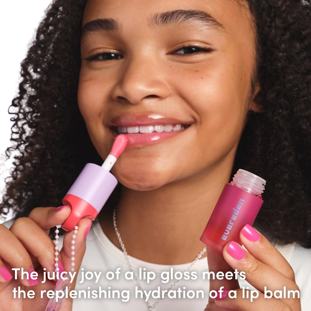 Evereden Kids Tinted Lip Gloss Gift Set – Ruby Red & Sakura Pink