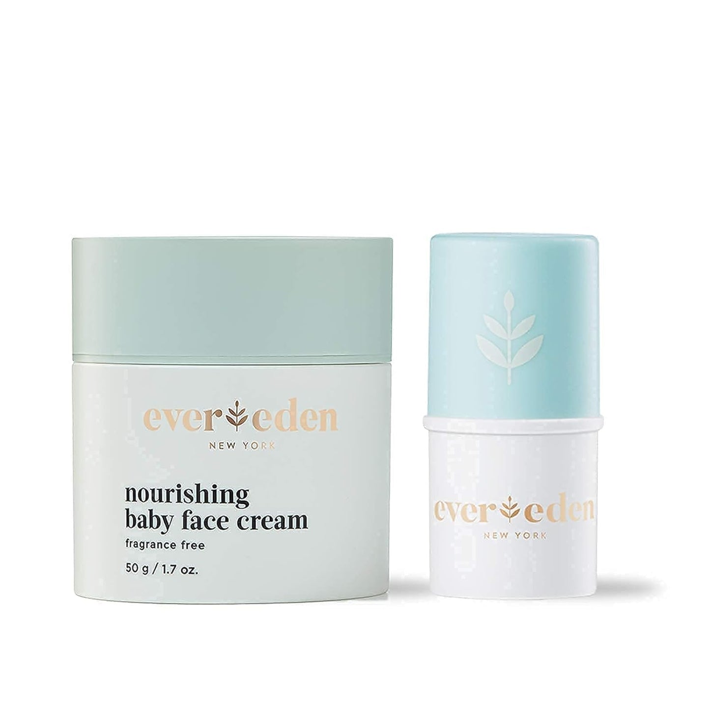 Evereden Dry Relief DUO — Face Cream & Lip Balm for Deep Hydration (1.7oz + 0.13oz) | Clean, Vegan & Baby-Safe