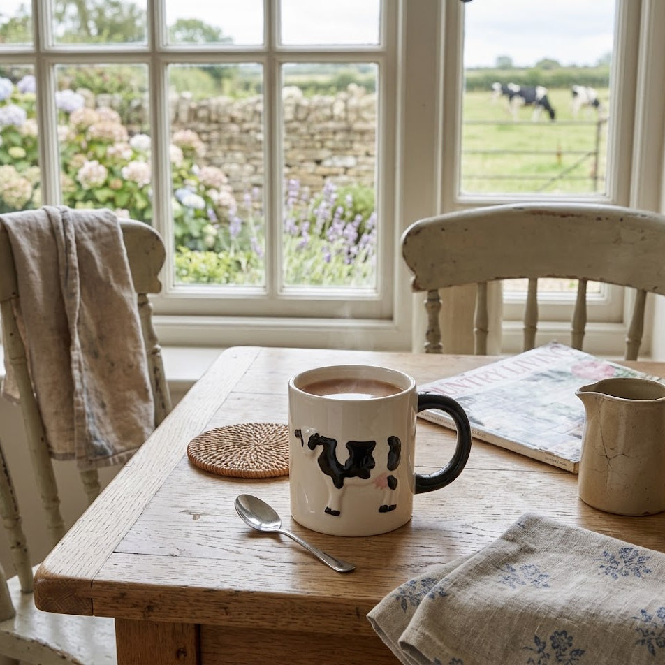 Country Living Cow Mug
