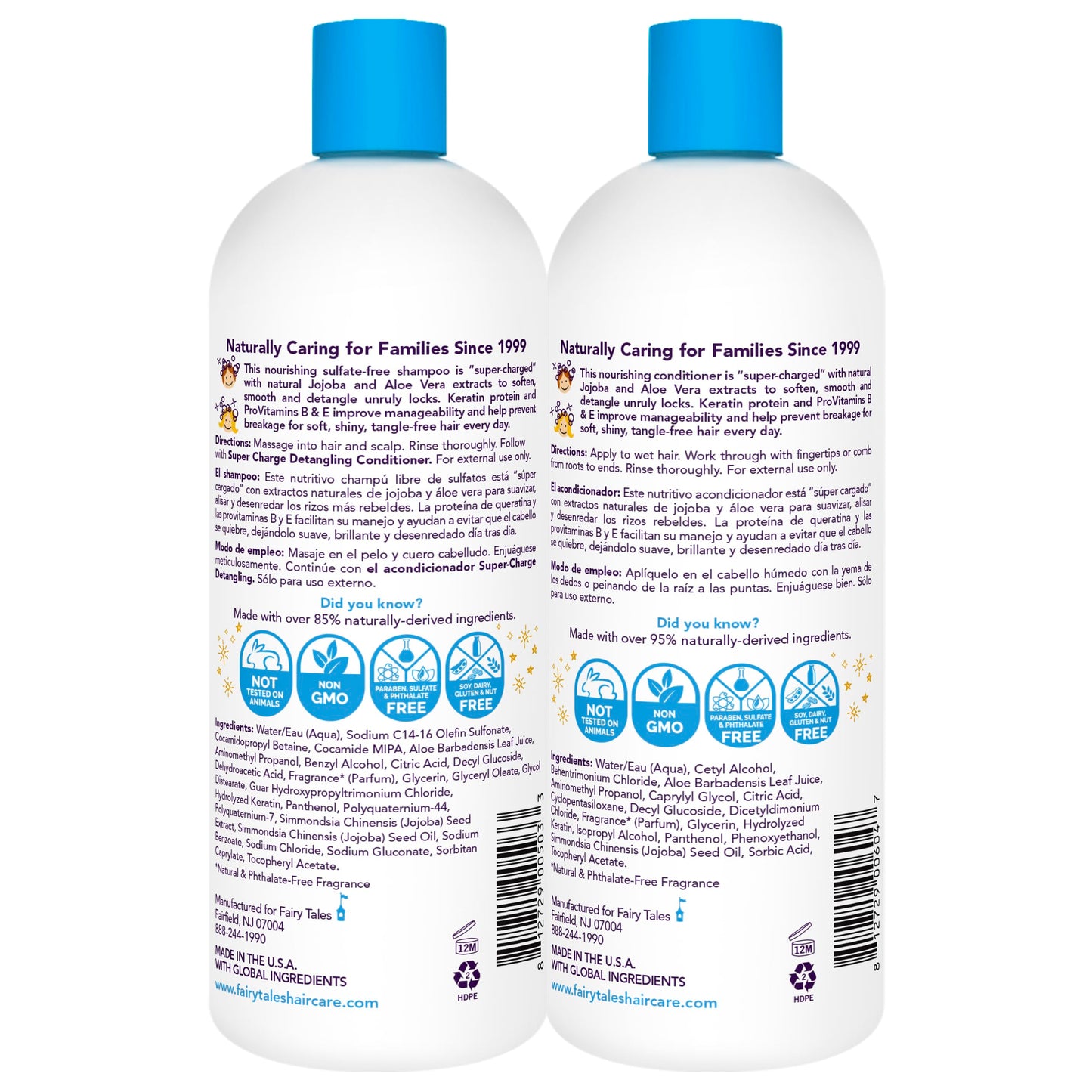 Fairy Tales Tangle Tamer Kid Detangling Shampoo & Conditioner – 32 Oz 2-Pack