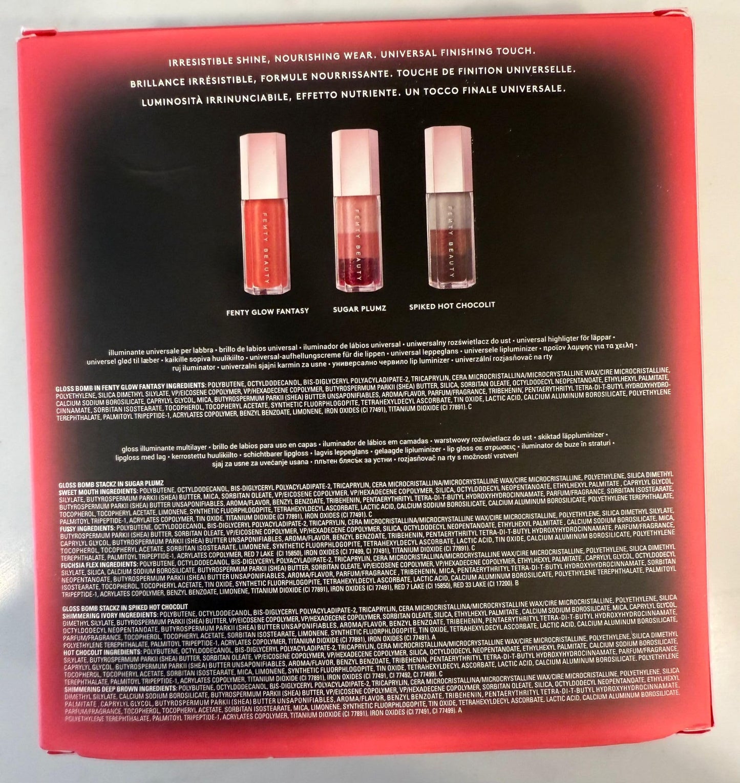 FENTY BEAUTY Glossy Posse VIII 3-Piece Lip Luminizer Set — Fenty Glow Fantasy, Sugar Plumz, Spiked Hot Chocolit