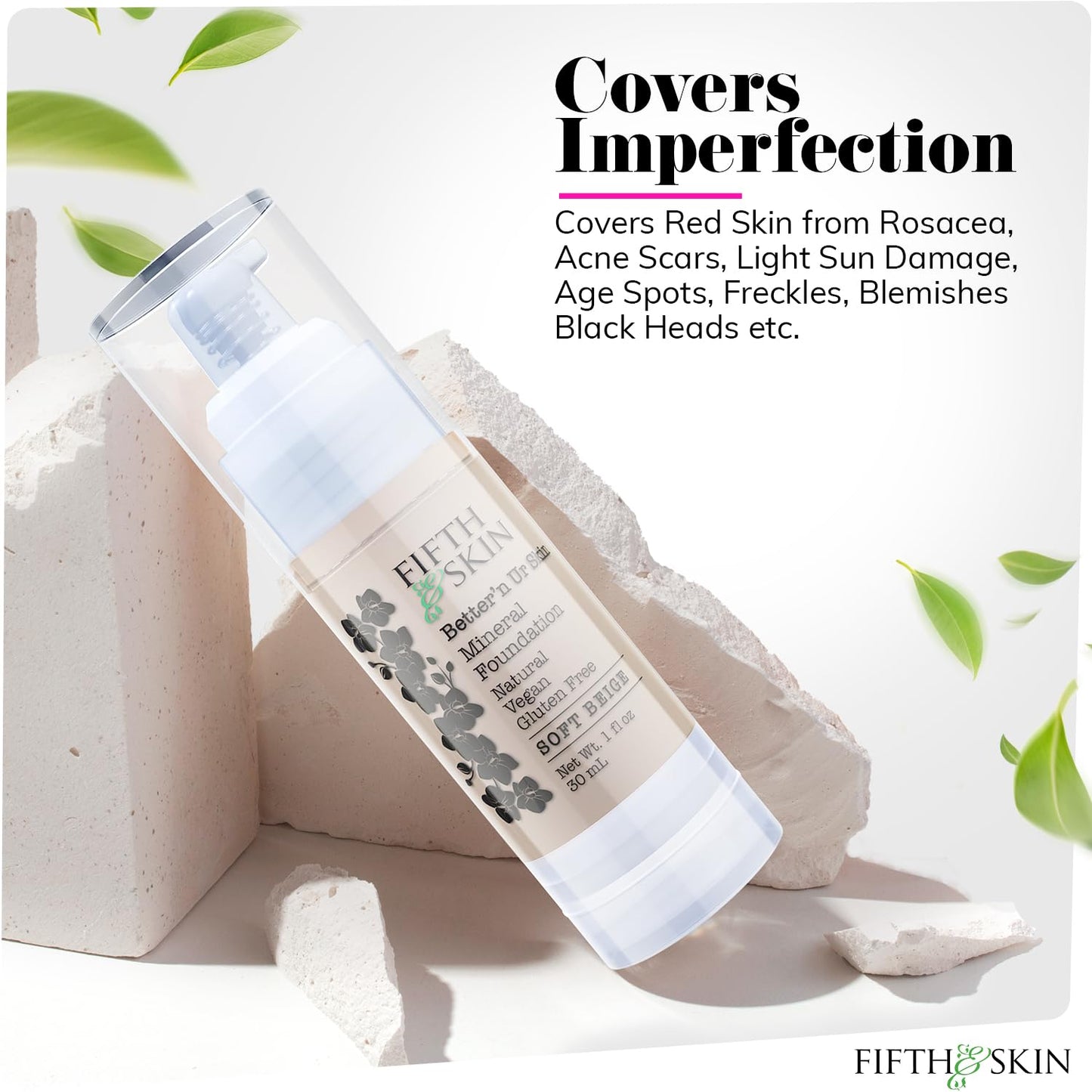 Fifth & Skin Better’n Ur Skin Foundation – Soft Beige | Buildable Coverage, Natural, Vegan, Gluten-Free